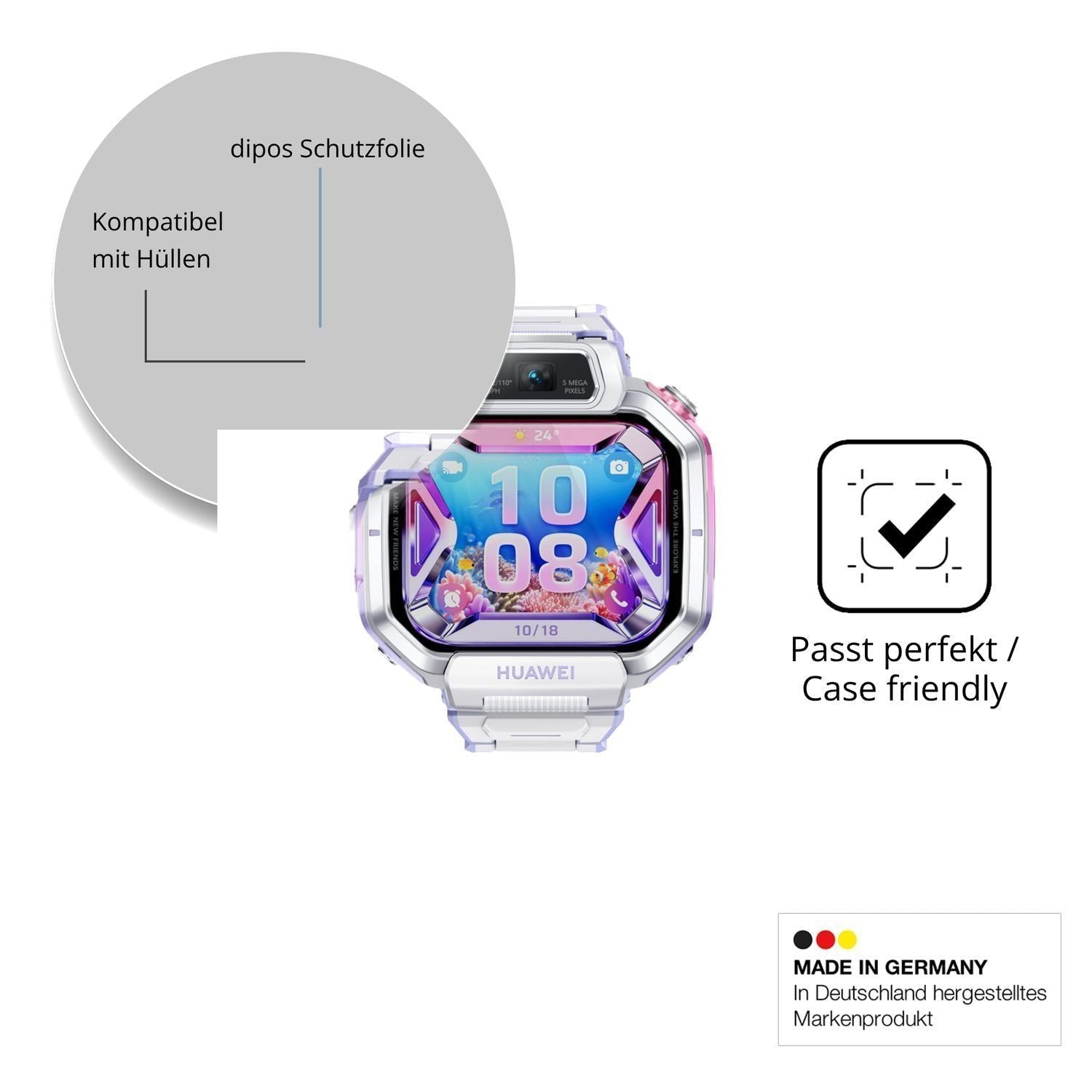 6x Schutzfolie klar für Huawei Watch Kids X1 Pro D (6)
