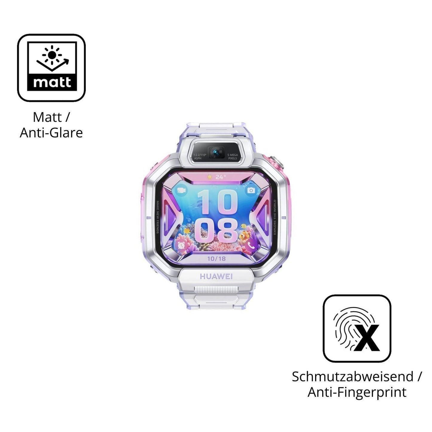 6x Schutzfolie matt für Huawei Watch Kids X1 Pro D (5)