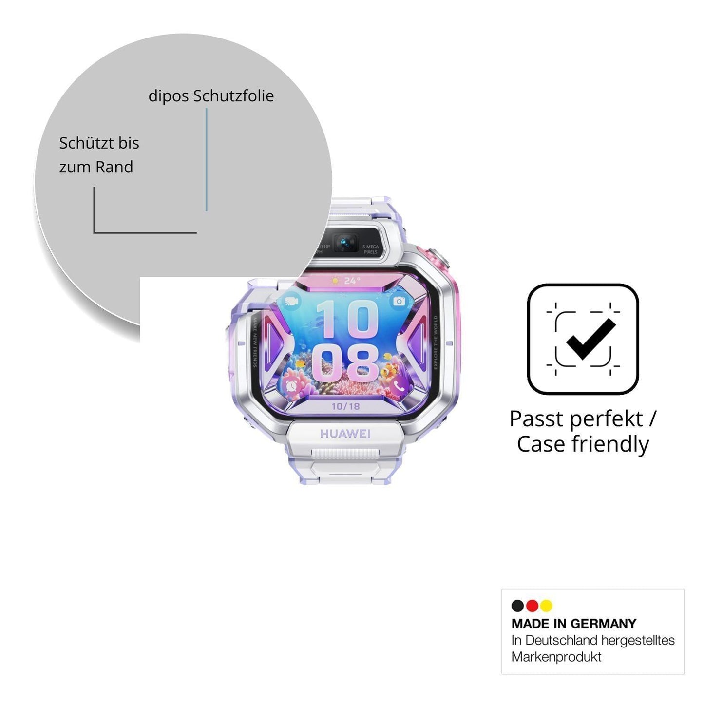 2x 9H Schutzfolie matt für Huawei Watch Kids X1 Pr (6)