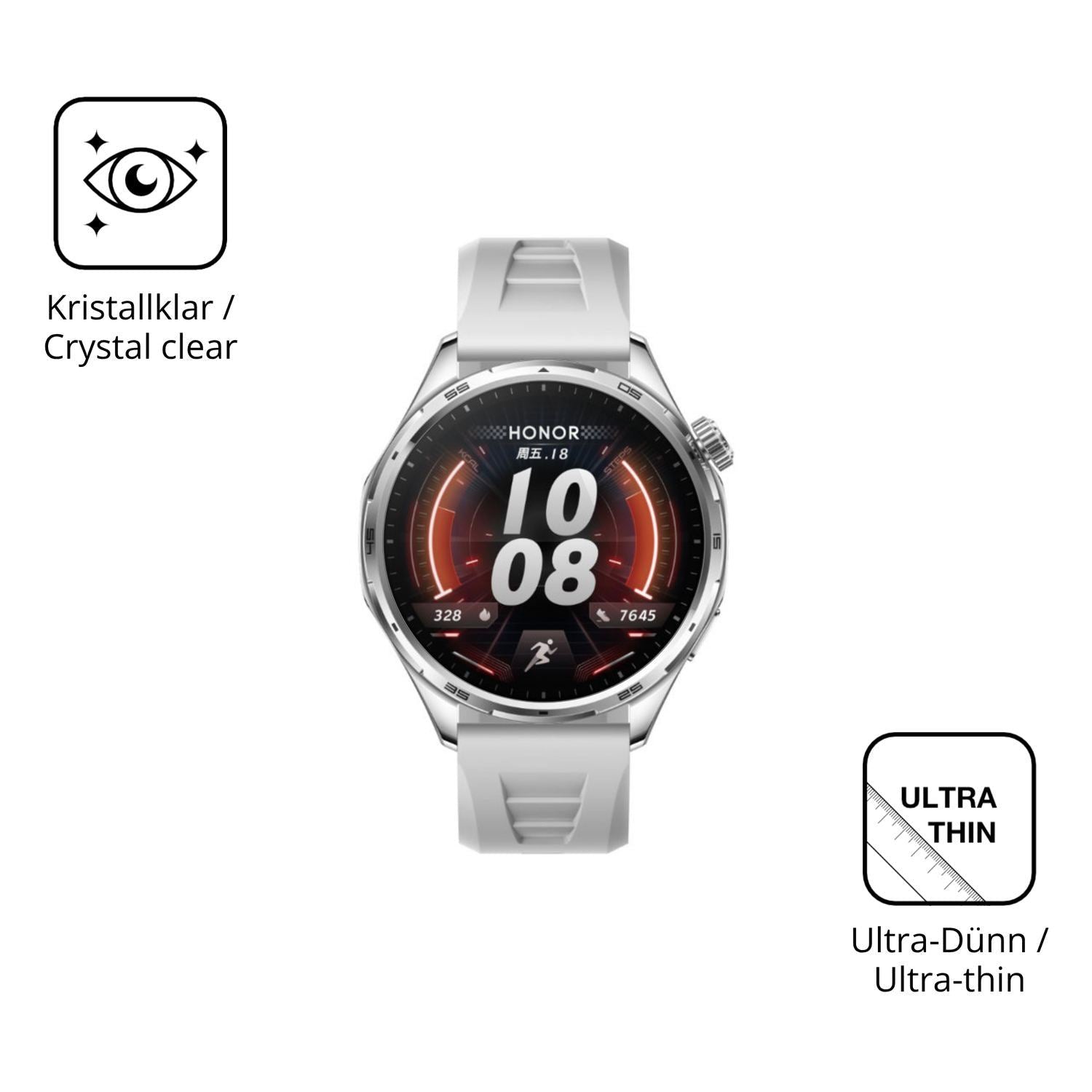6x Schutzfolie klar für Honor Watch 6 Plus Display (5)