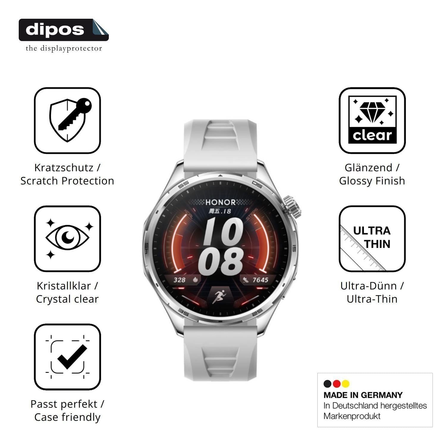 6x Schutzfolie klar für Honor Watch 6 Plus Display (7)