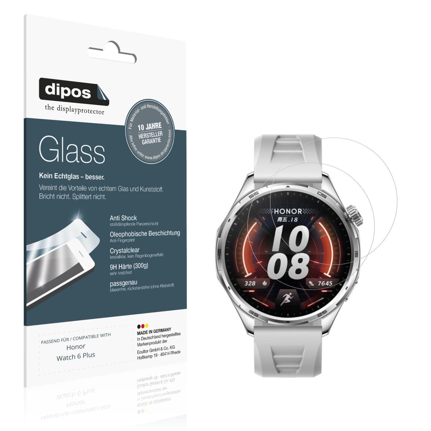 2x 9H Schutzfolie für Honor Watch 6 Plus Panzerfol (1)