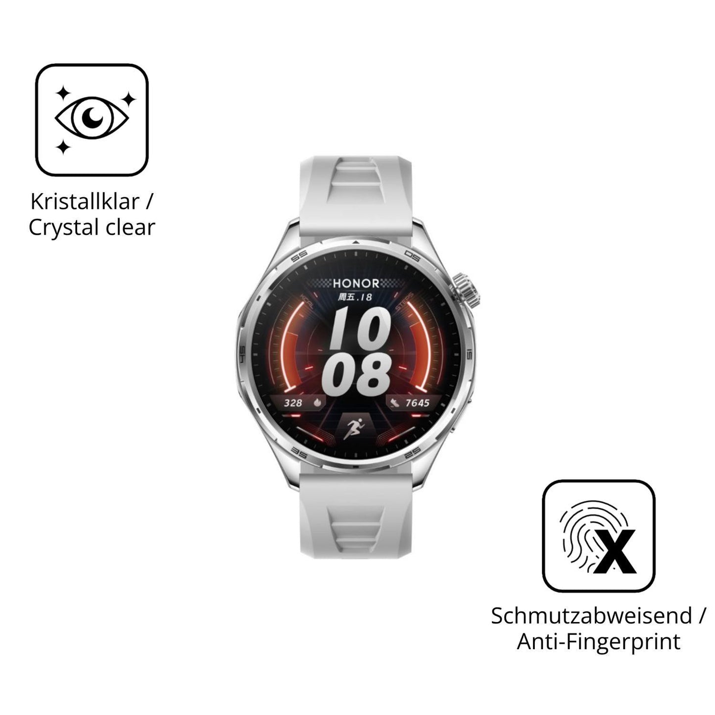 2x 9H Schutzfolie für Honor Watch 6 Plus Panzerfol (5)