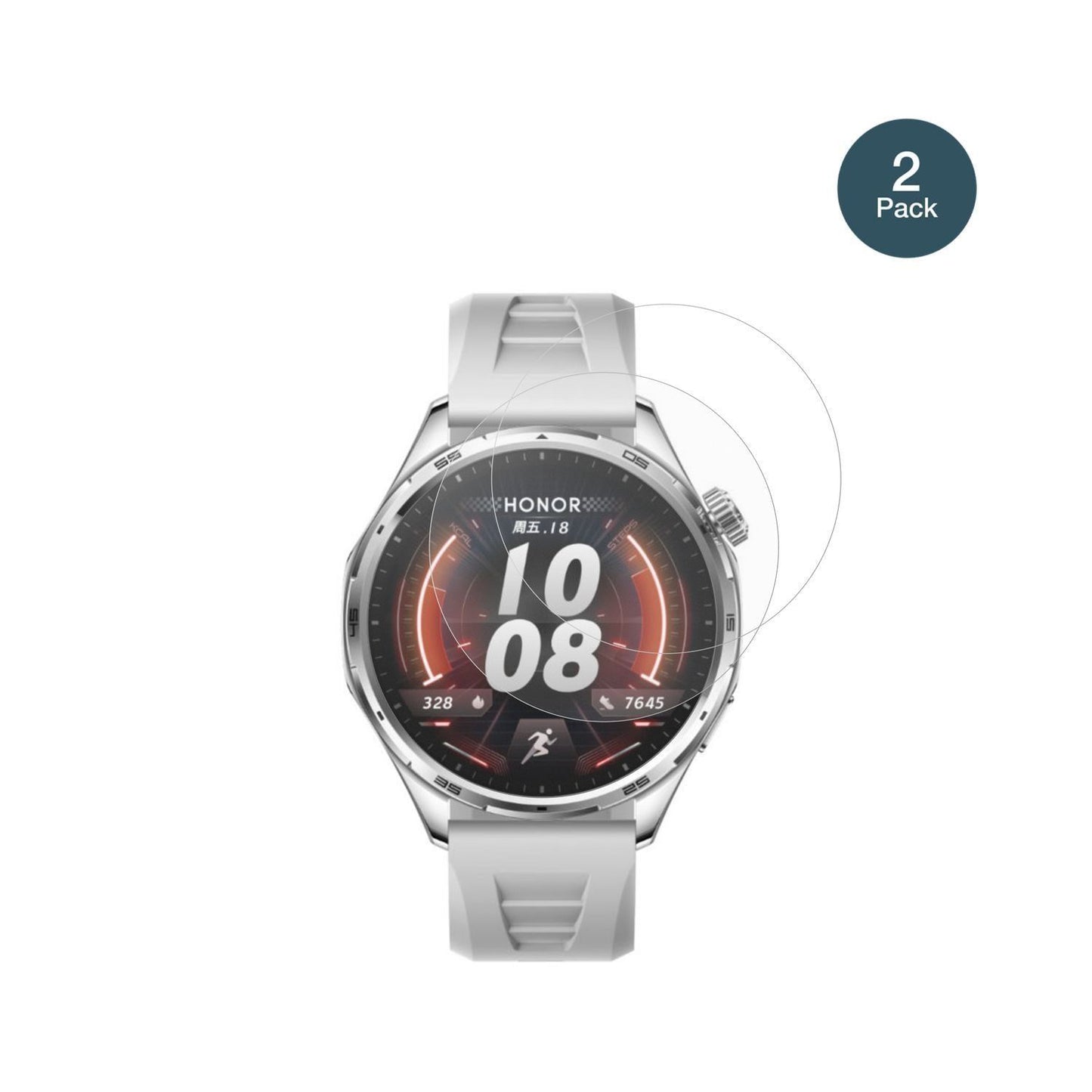 2x 9H Schutzfolie matt für Honor Watch 6 Plus Panz (2)