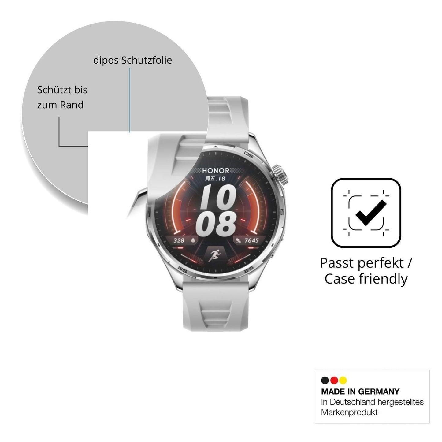 2x 9H Schutzfolie matt für Honor Watch 6 Plus Panz (6)