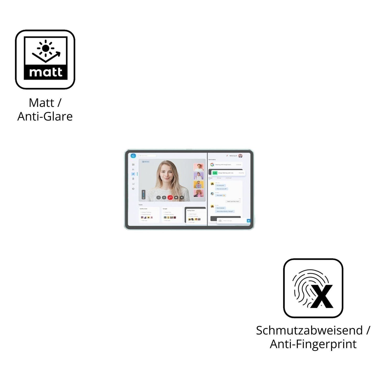 2x Schutzfolie matt für Azeyou T11 Display-Schutzf (5)