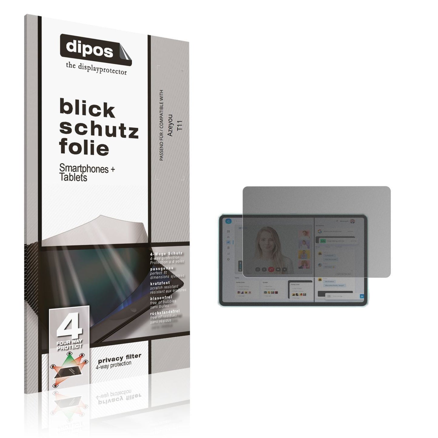 Blickschutzfolie für Azeyou T11 matt Schutzfolie P (1)