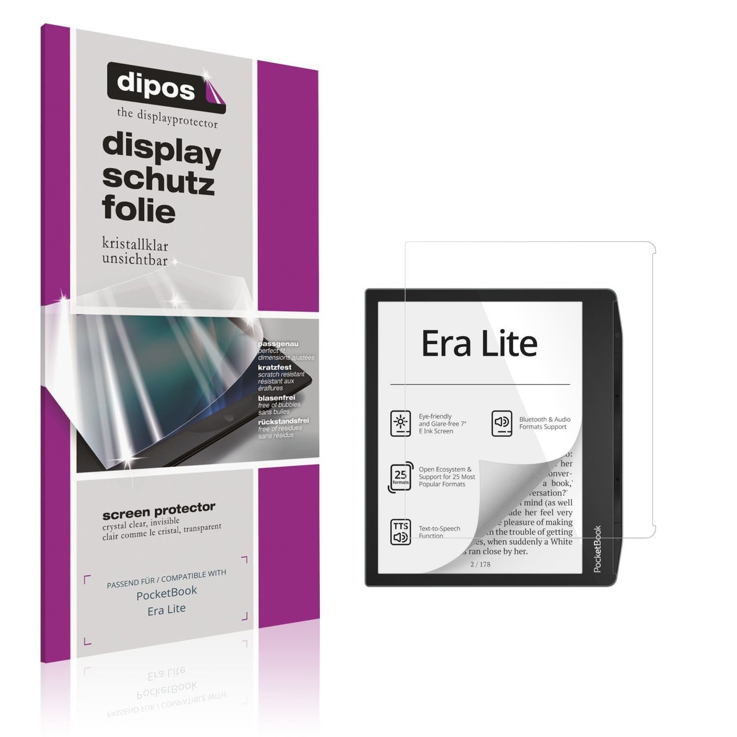 2x Schutzfolie klar für PocketBook Era Lite Displa (1)