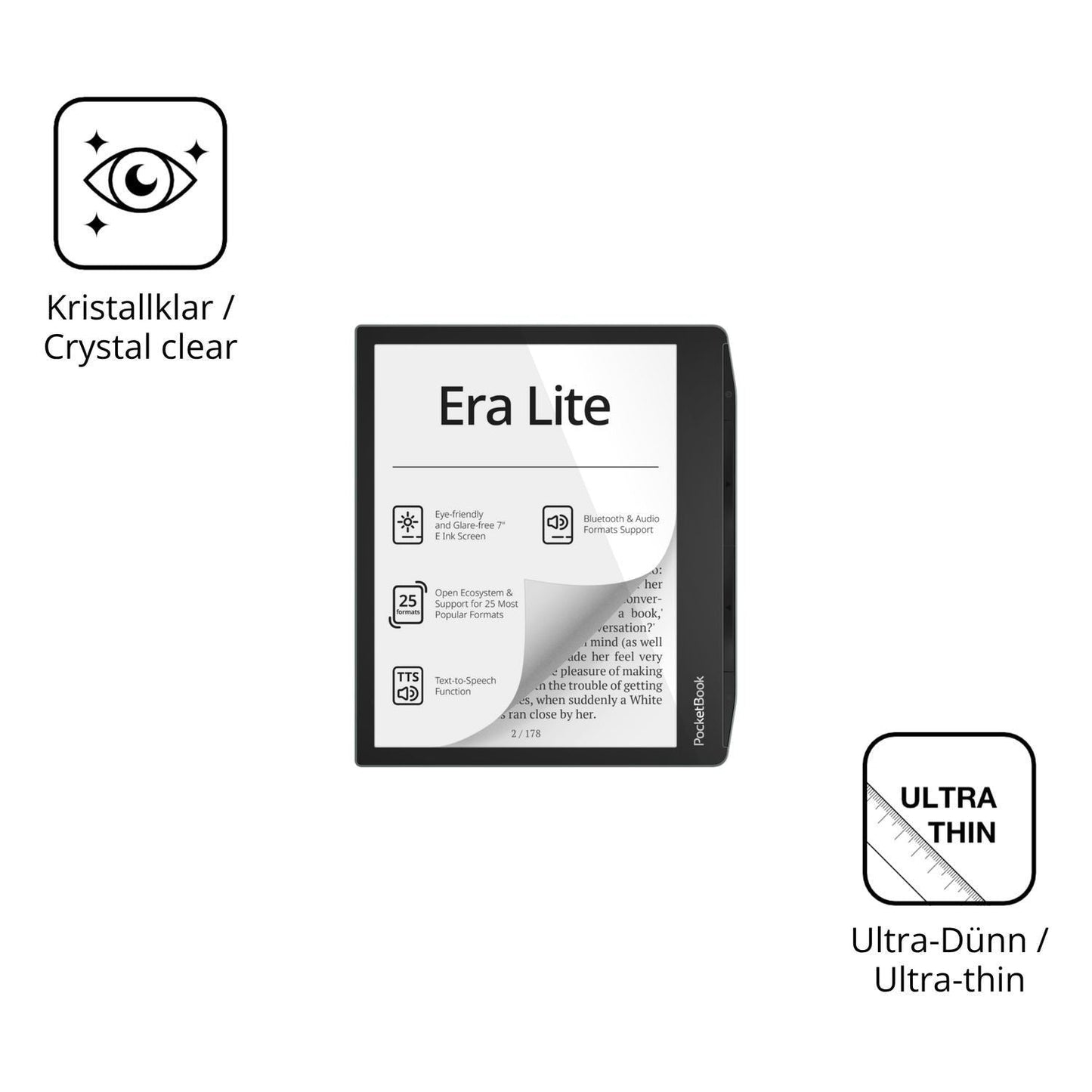 2x Schutzfolie klar für PocketBook Era Lite Displa (5)