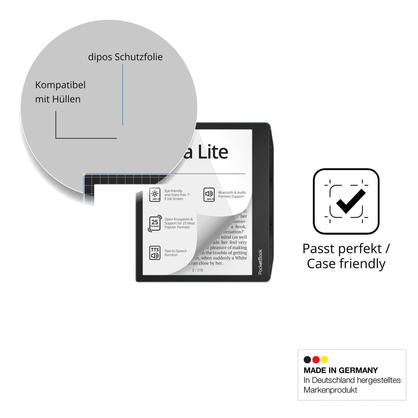 2x Schutzfolie klar für PocketBook Era Lite Displa (6)