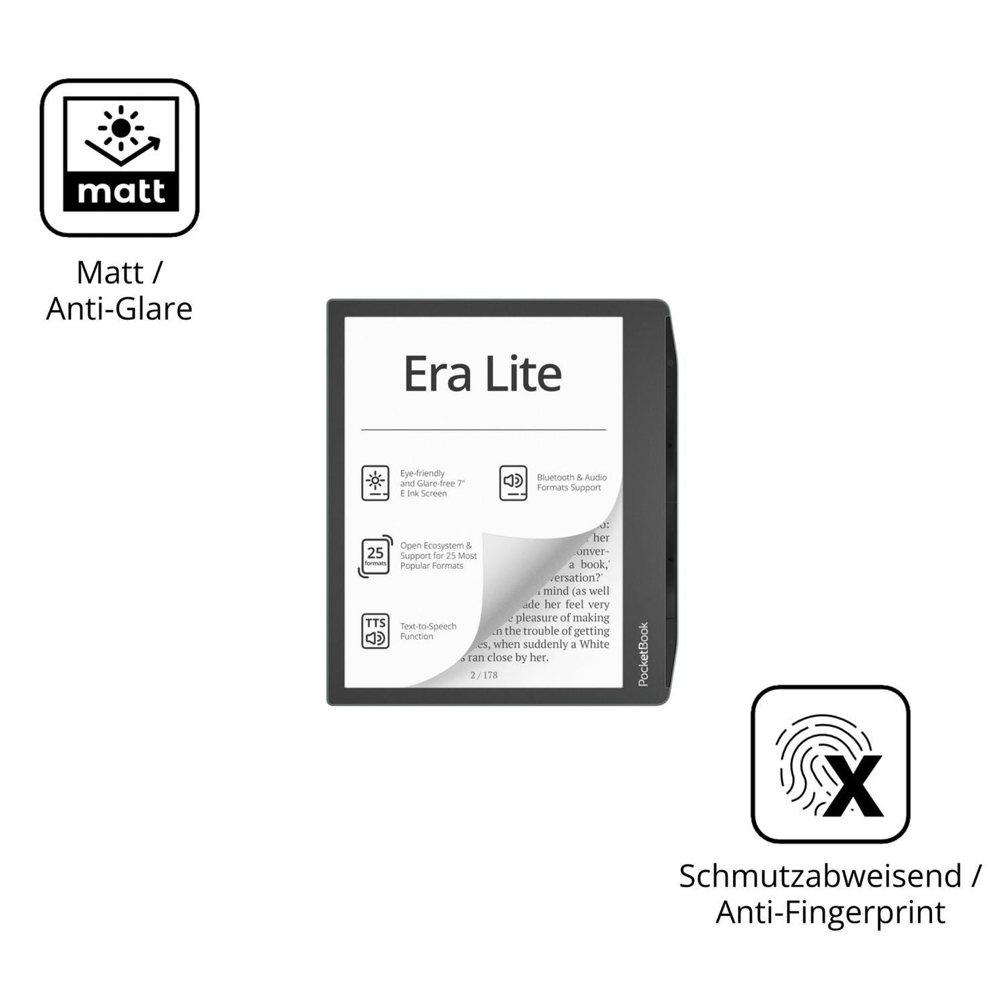 2x Schutzfolie matt für PocketBook Era Lite Displa (5)