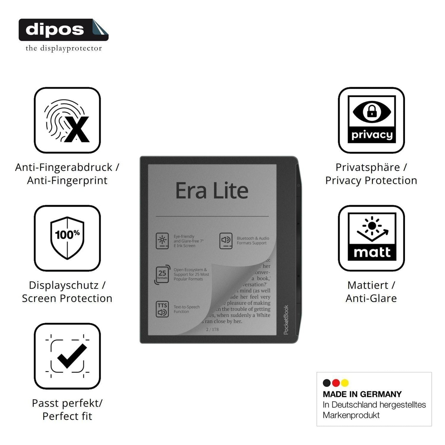 Blickschutzfolie für PocketBook Era Lite matt Schu (5)