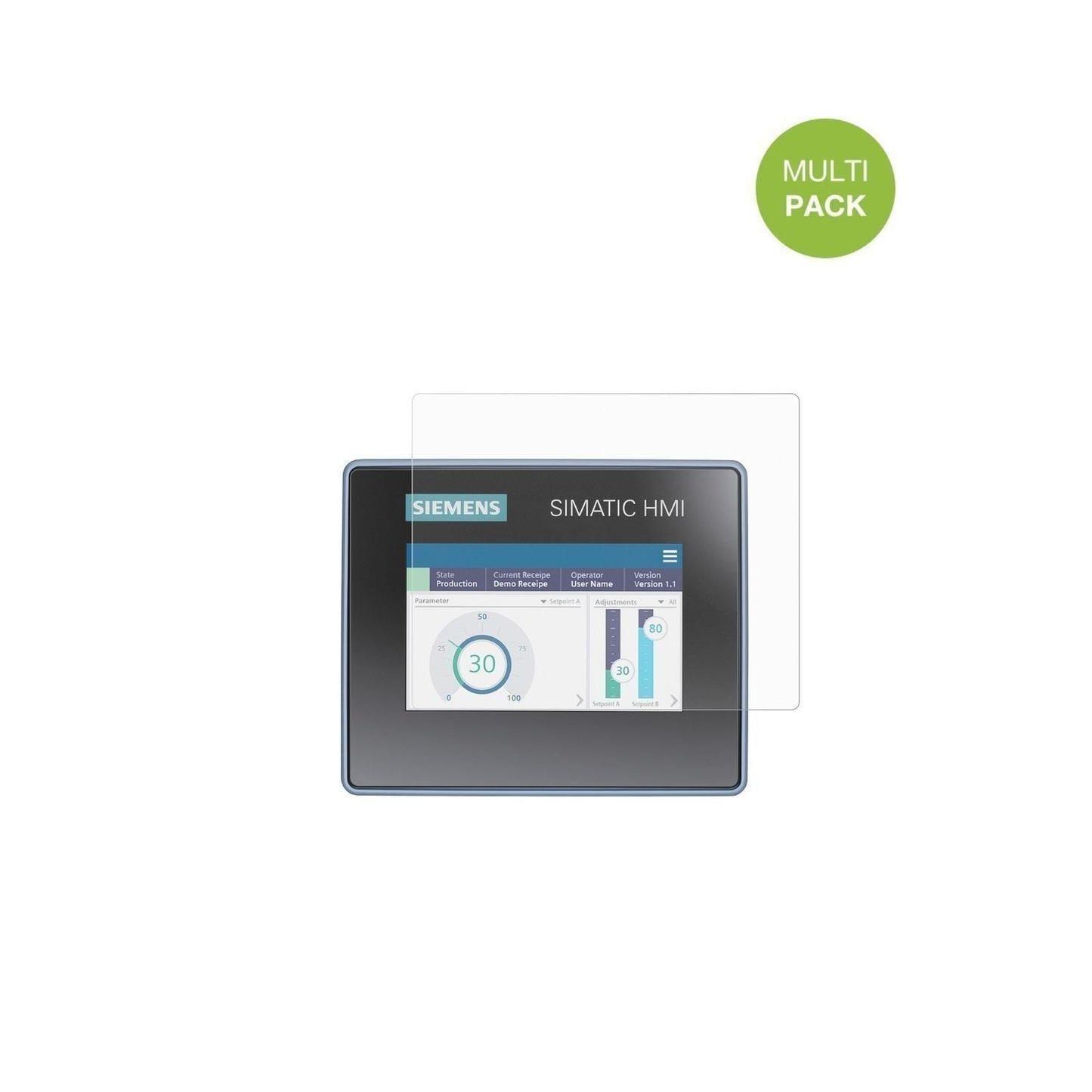 2x Schutzfolie matt für Siemens Simatic HMI MTP400 (2)