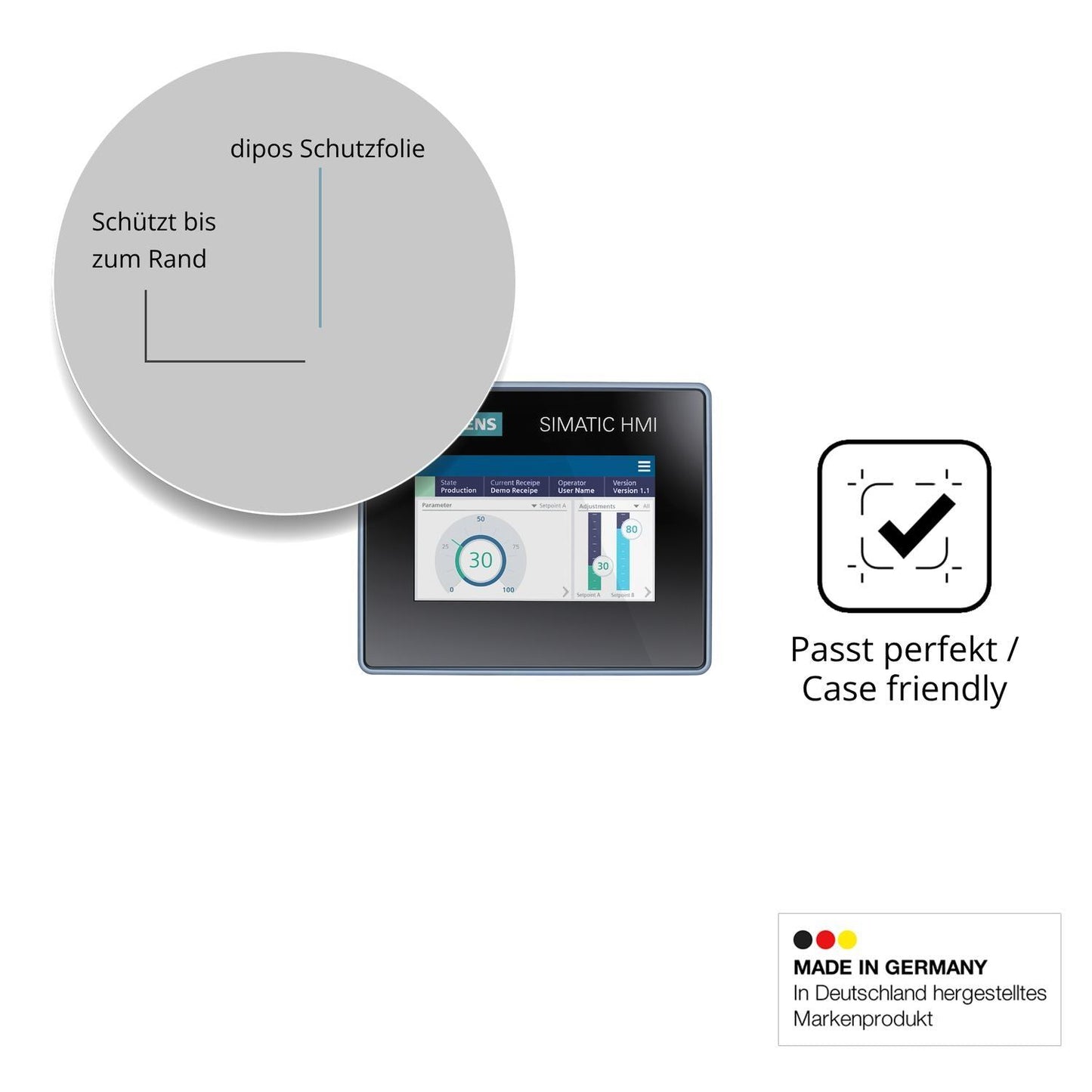 2x 9H Schutzfolie für Siemens Simatic HMI MTP400 P (6)