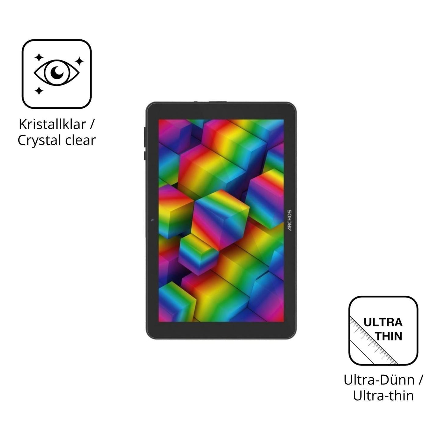2x Schutzfolie klar für Archos Oxygen 101s Ultra D (5)