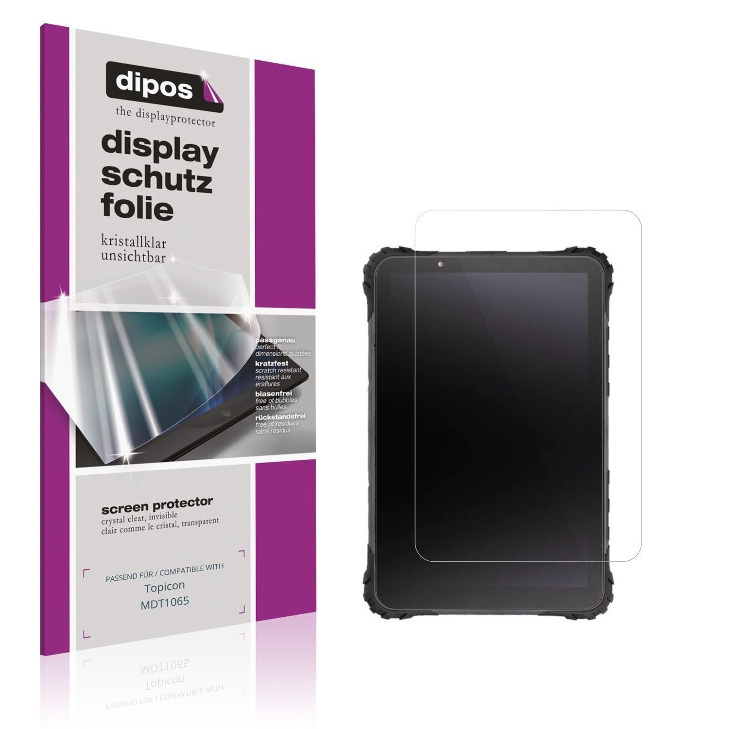 2x Schutzfolie klar für Topicon MDT1065 Display-Sc (1)
