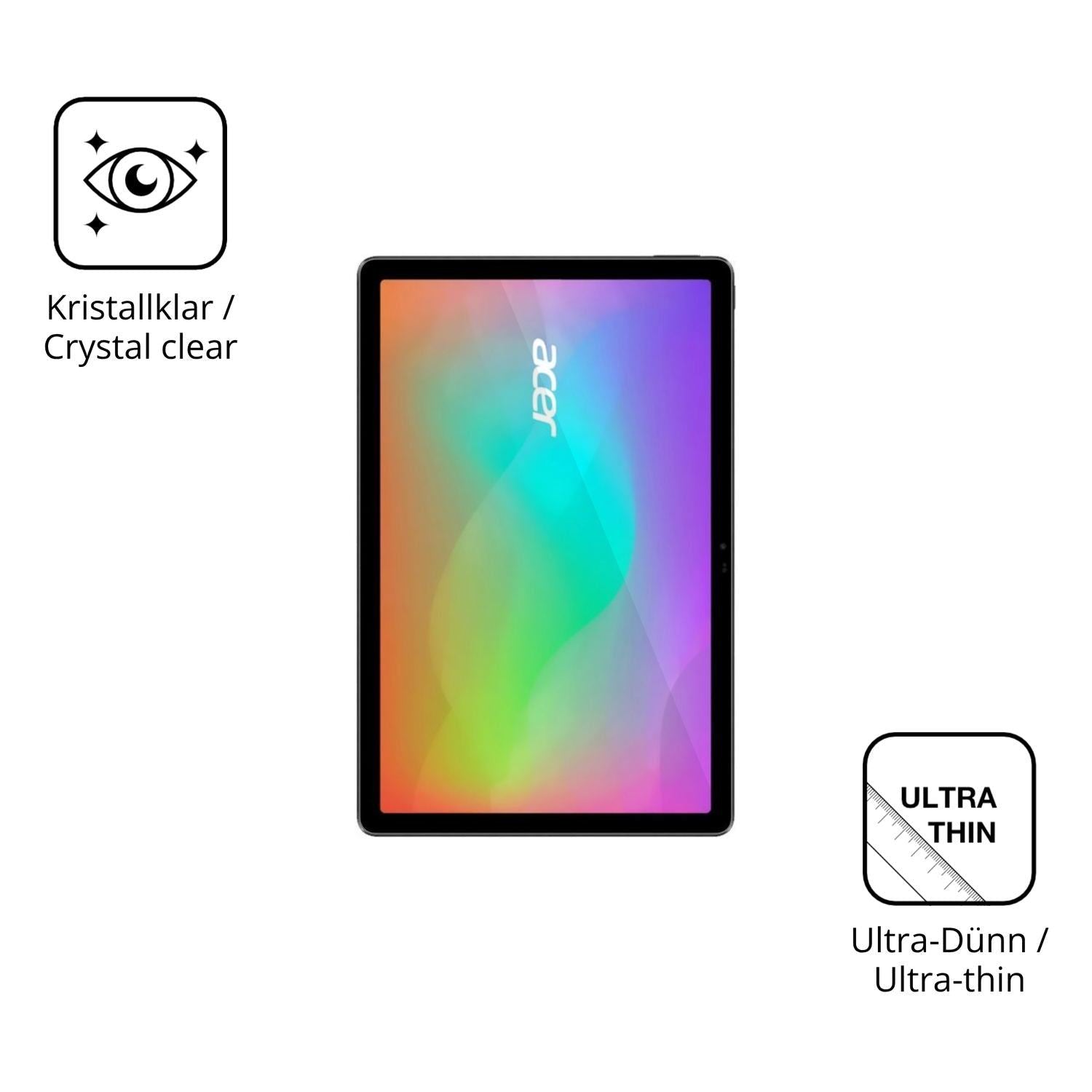 2x Schutzfolie klar für Acer Sospiro AS12L Display (5)