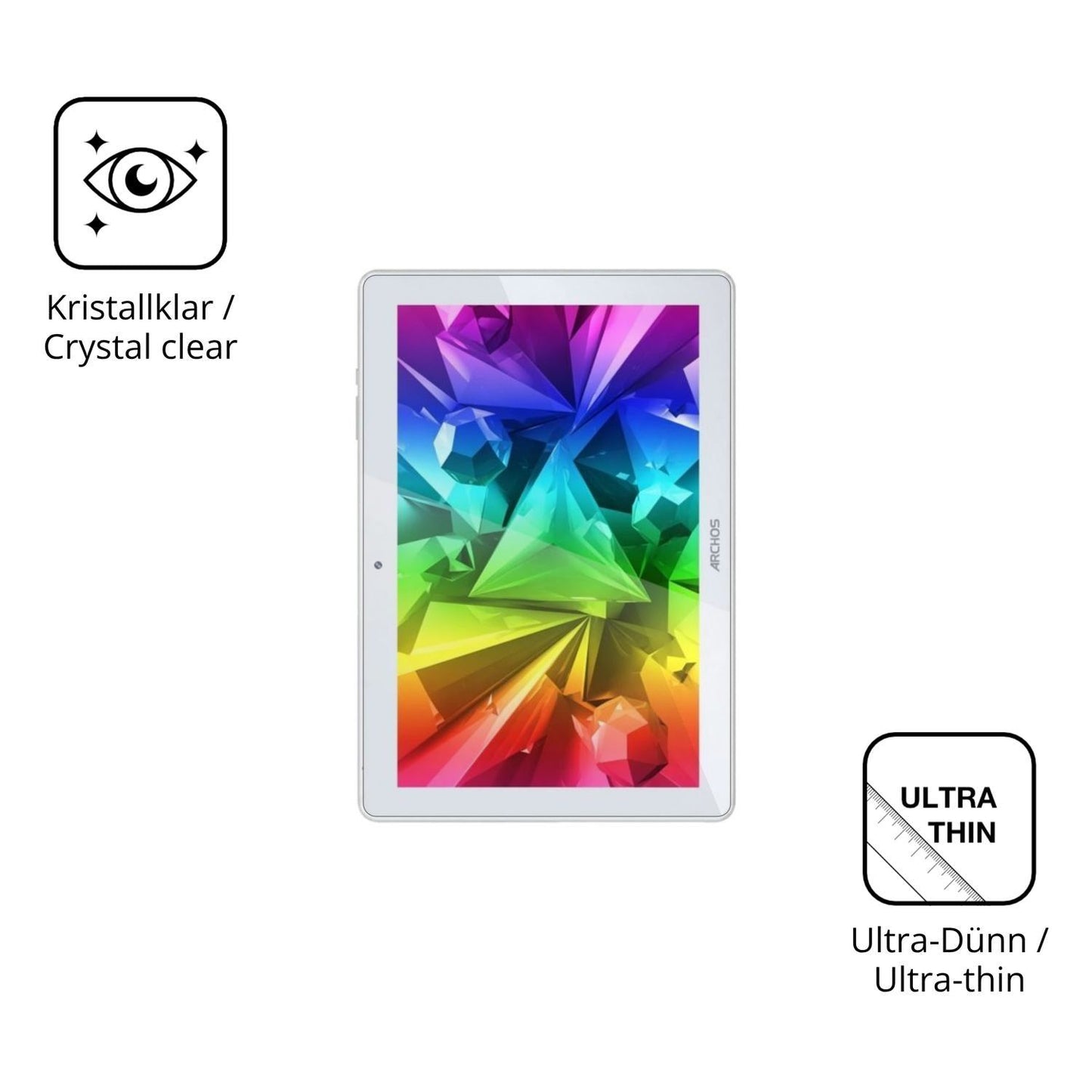 2x Schutzfolie klar für Archos T101 FHD 4G Ultra D (5)