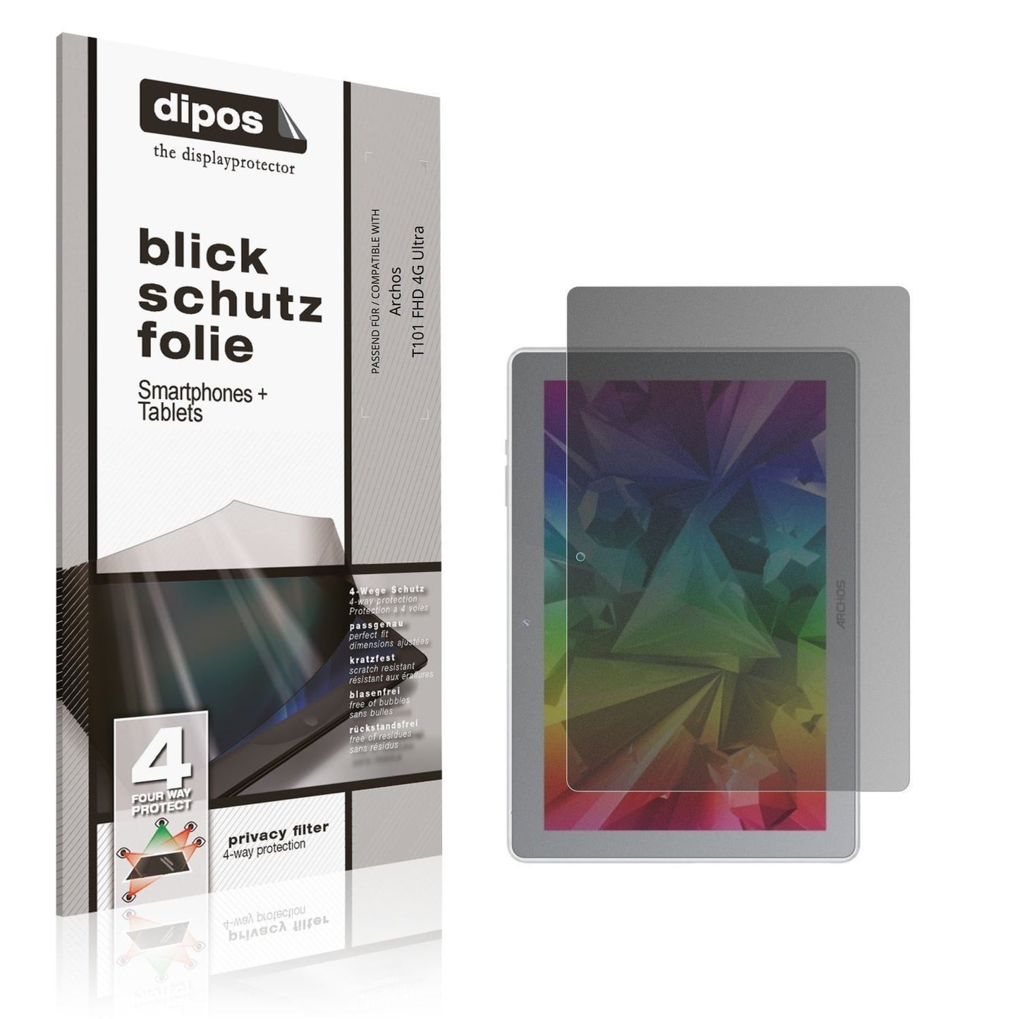 Blickschutzfolie für Archos T101 FHD 4G Ultra matt (1)