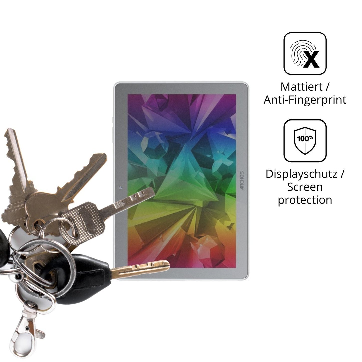 Blickschutzfolie für Archos T101 FHD 4G Ultra matt (3)
