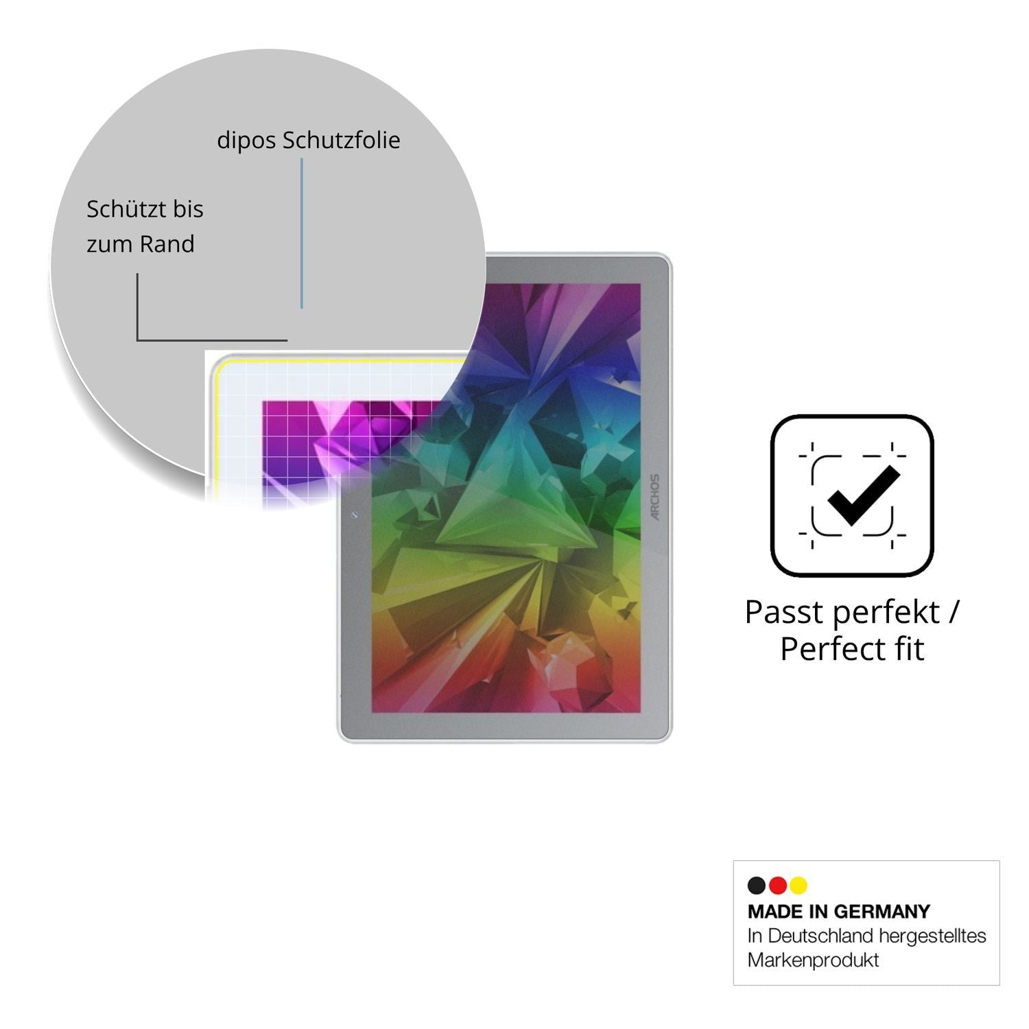 Blickschutzfolie für Archos T101 FHD 4G Ultra matt (4)