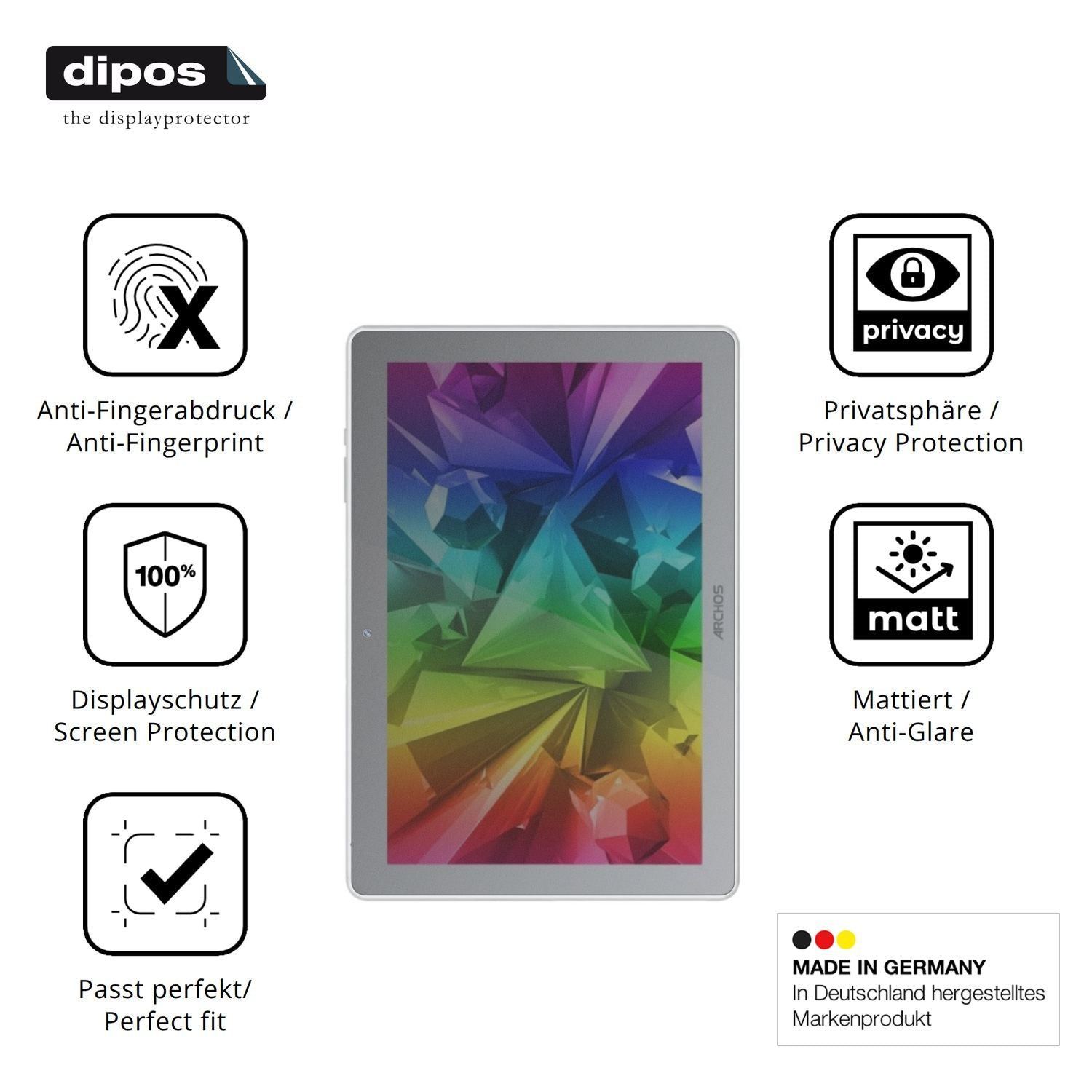 Blickschutzfolie für Archos T101 FHD 4G Ultra matt (5)