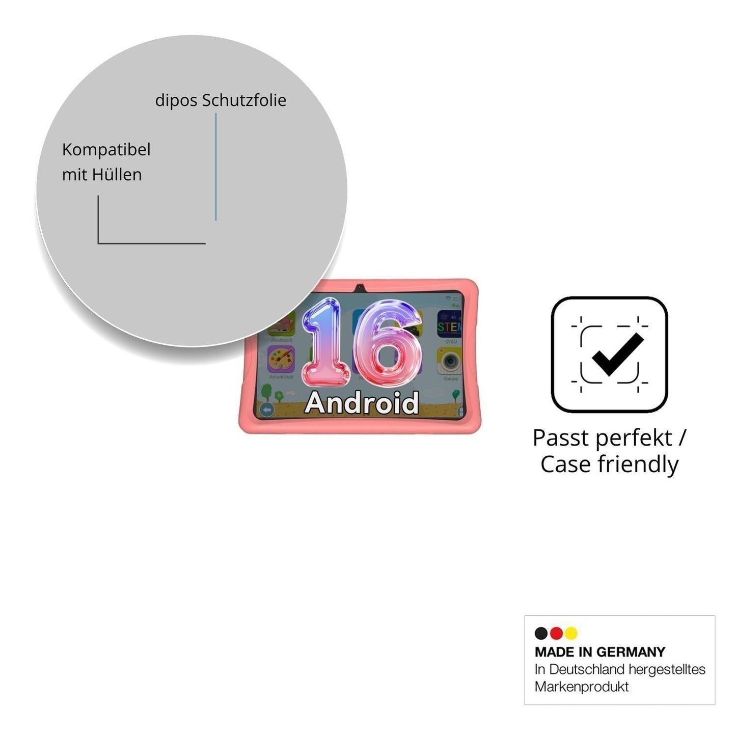 2x Schutzfolie klar für VekfulPC K10 Display-Schut (6)