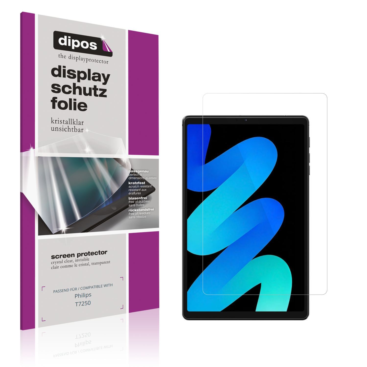 2x Schutzfolie klar für Philips T7250 Display-Schu (1)