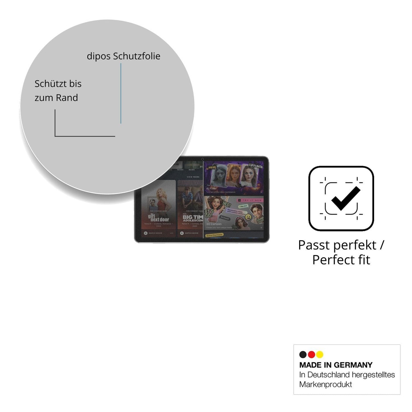 Blickschutzfolie für RebotAi D101 matt Schutzfolie (4)