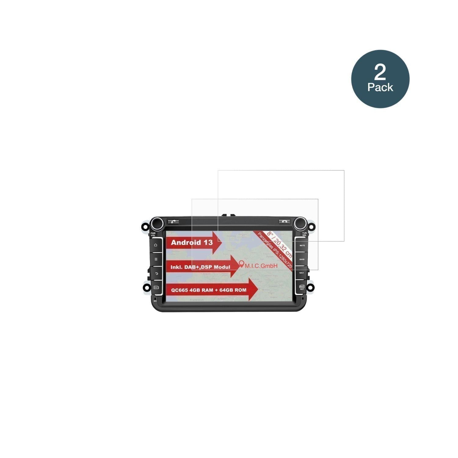 2x 9H Schutzfolie matt für M.I.C. AV8V7-Ultra Panz (2)