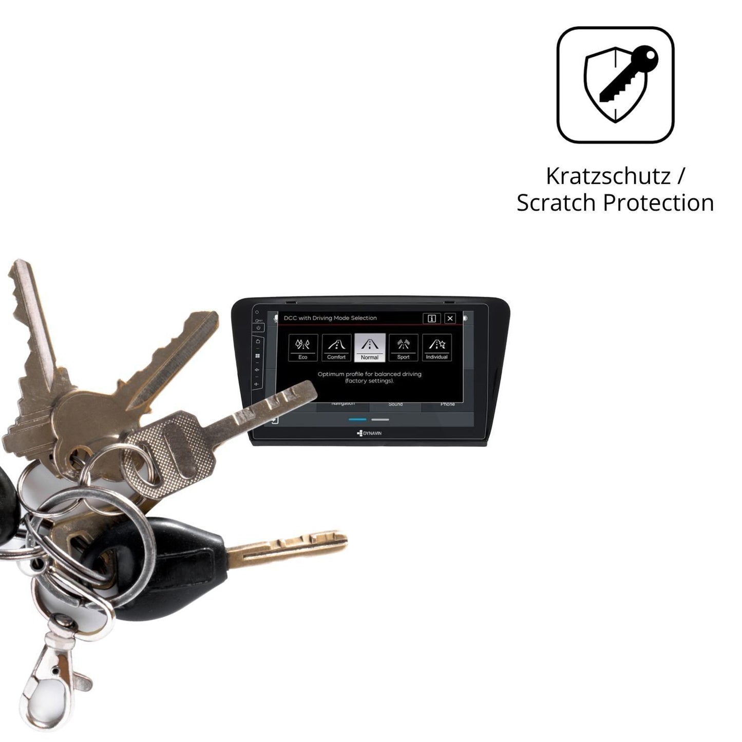 2x Schutzfolie klar für Dynavin D9-7 Premium Flex  (4)