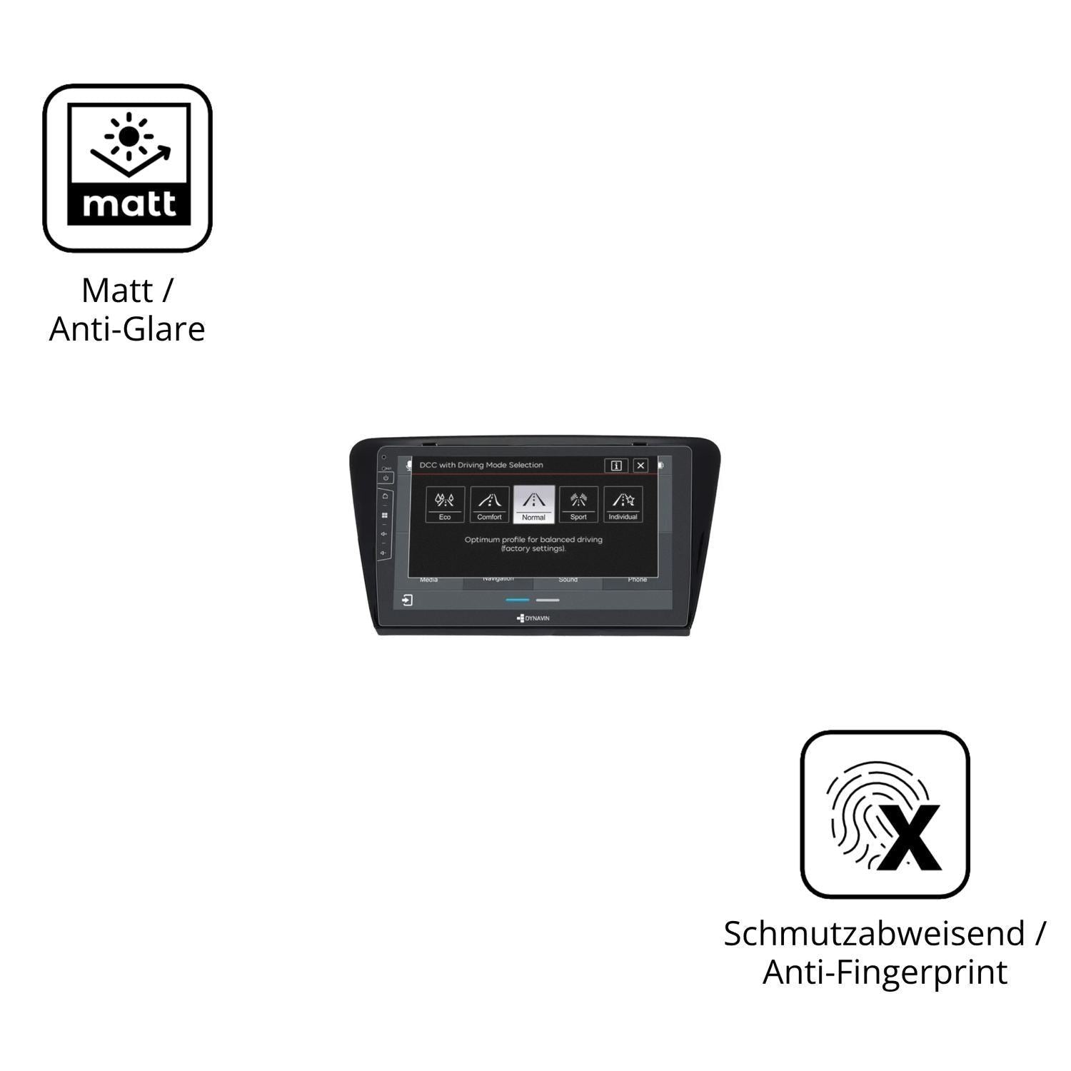 2x Schutzfolie matt für Dynavin D9-7 Premium Flex  (5)