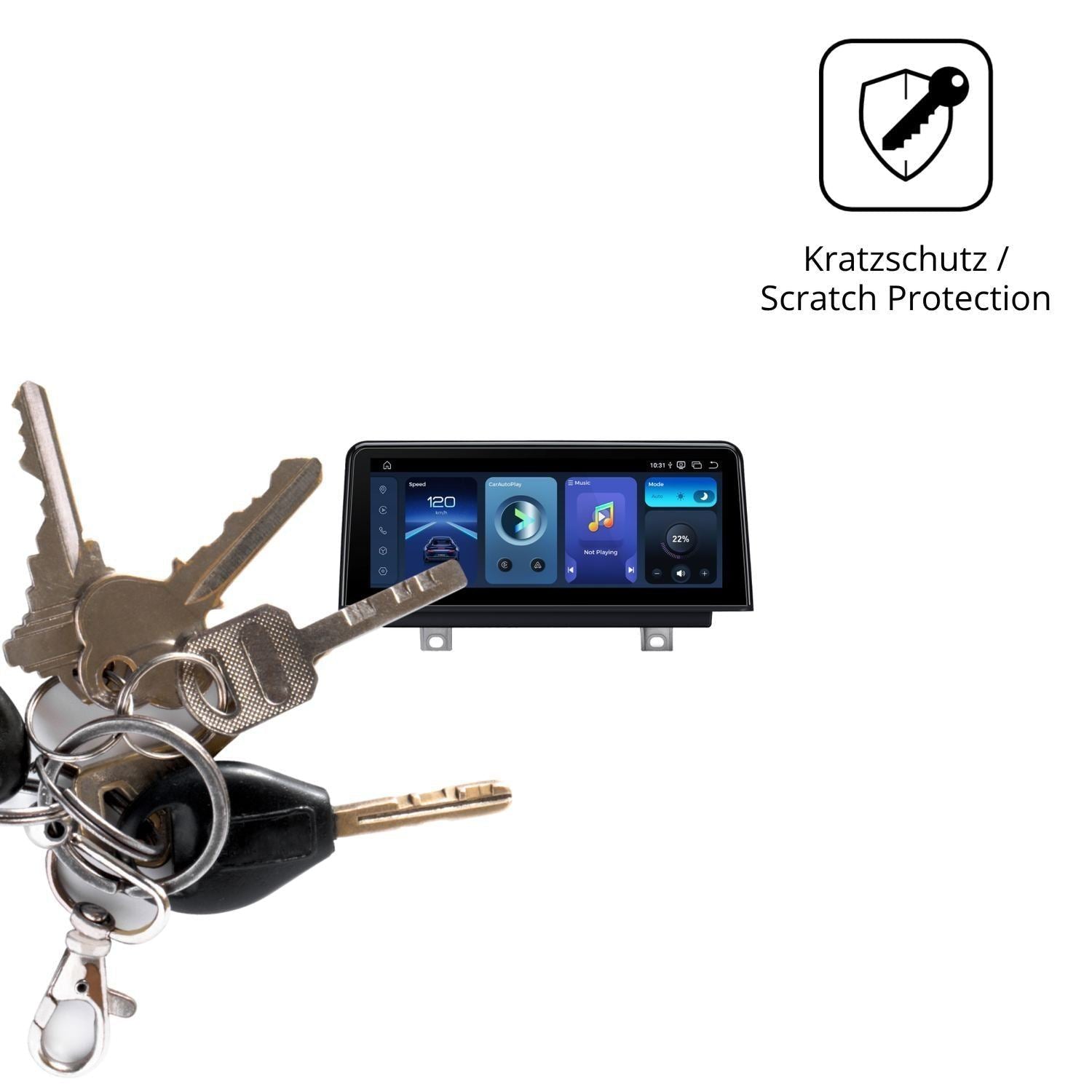 2x Schutzfolie klar für Xtrons QBBH14NBTH Display- (4)