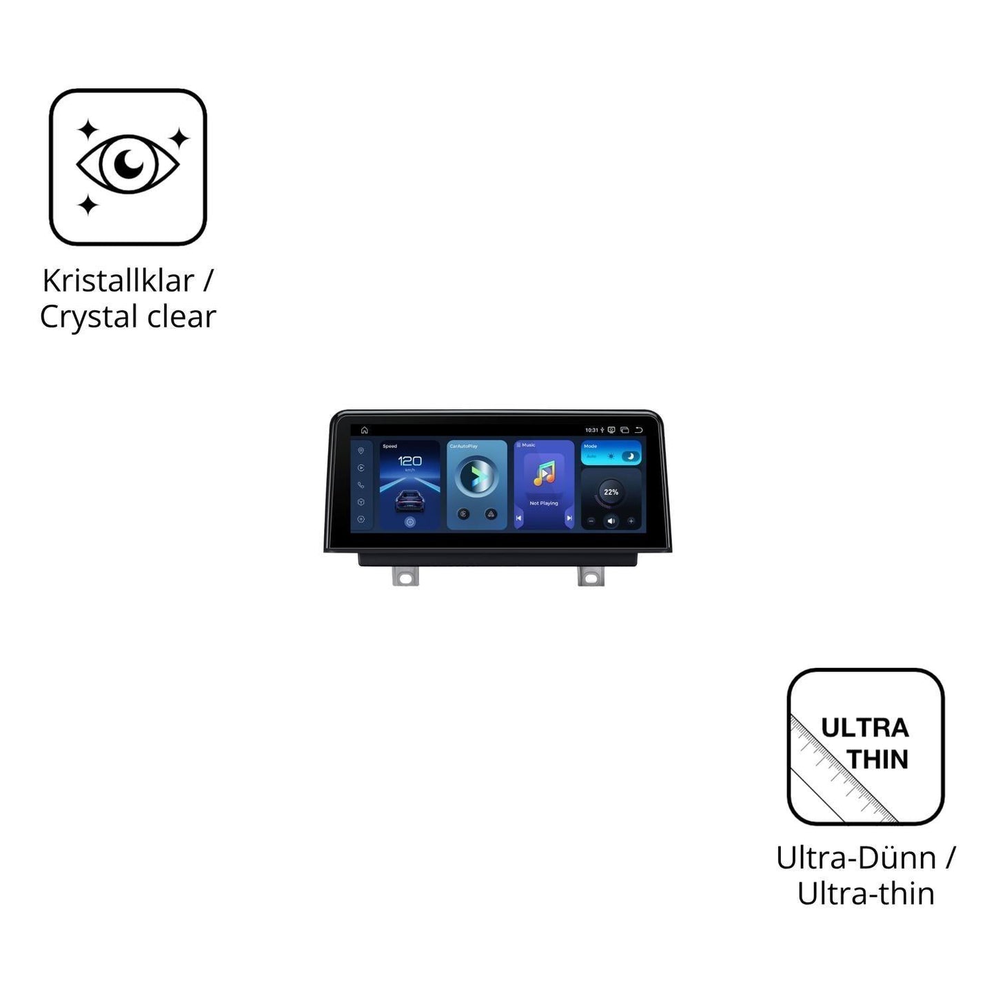 2x Schutzfolie klar für Xtrons QBBH14NBTH Display- (5)