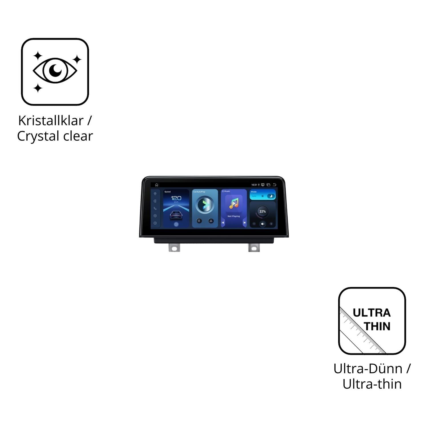 2x Schutzfolie klar für Xtrons QBBH14NBTH Display- (5)