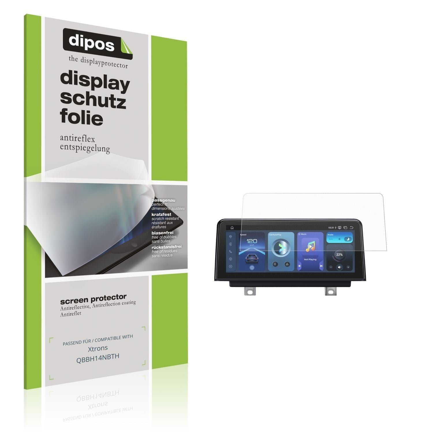 2x Schutzfolie matt für Xtrons QBBH14NBTH Display- (1)