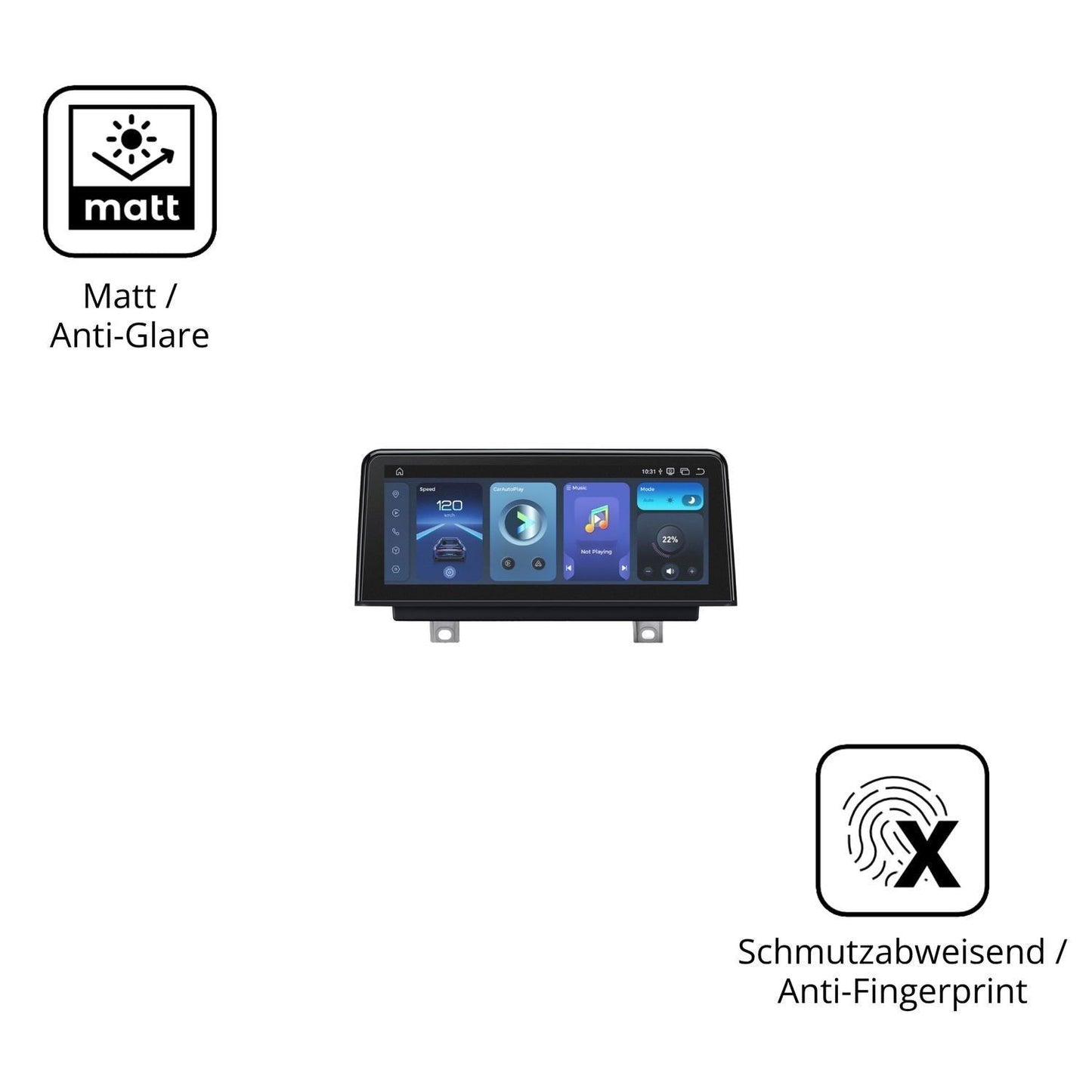 2x Schutzfolie matt für Xtrons QBBH14NBTH Display- (5)