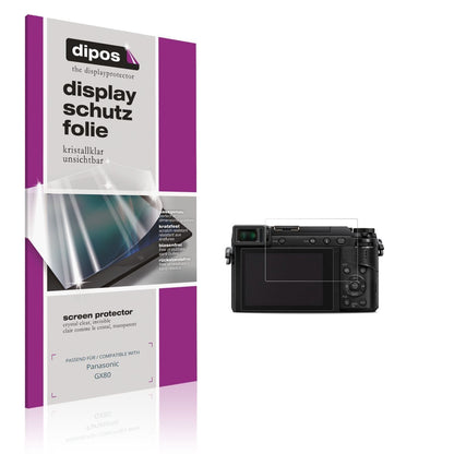 4x Schutzfolie klar für Panasonic GX80 Display-Sch (1)
