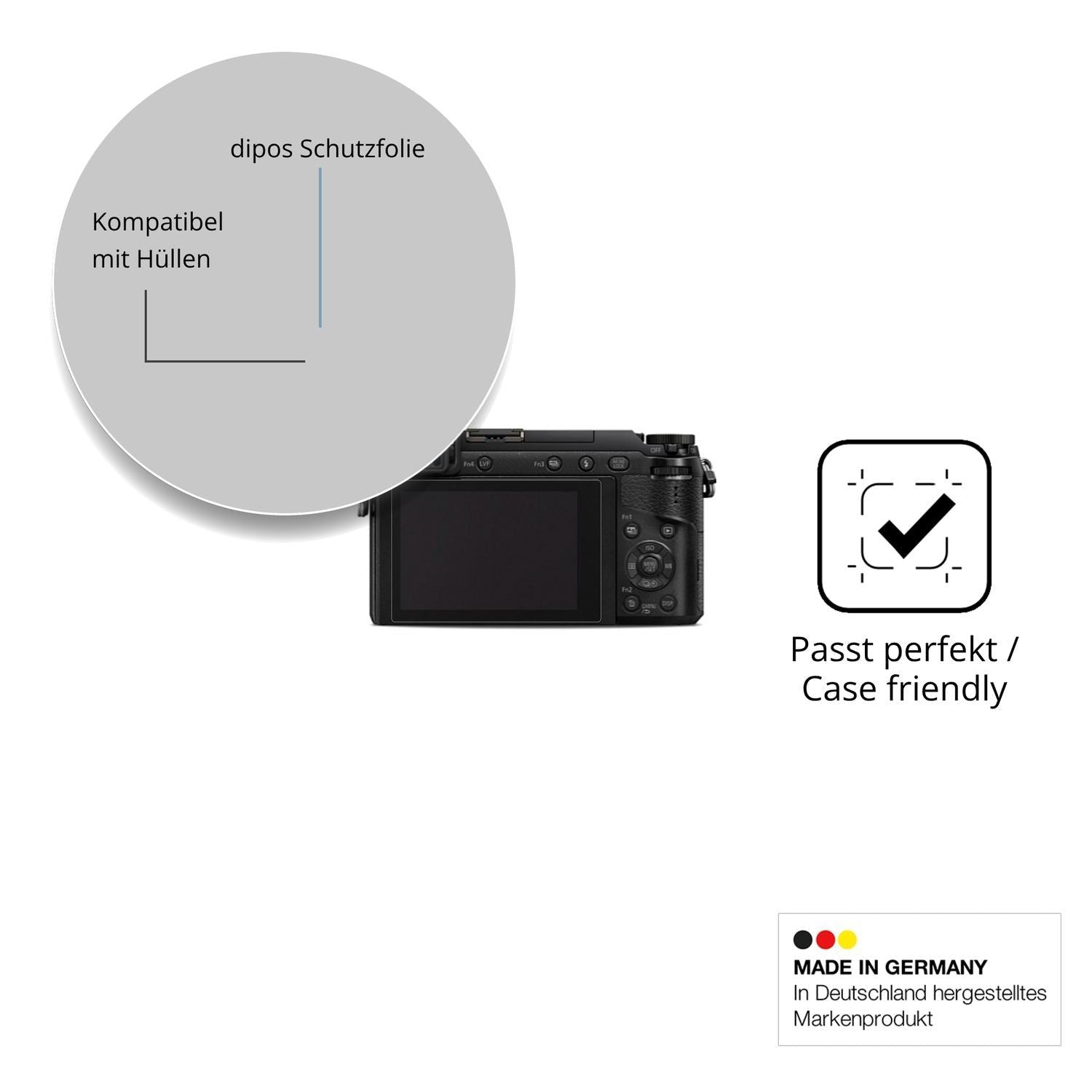 4x Schutzfolie klar für Panasonic GX80 Display-Sch (6)