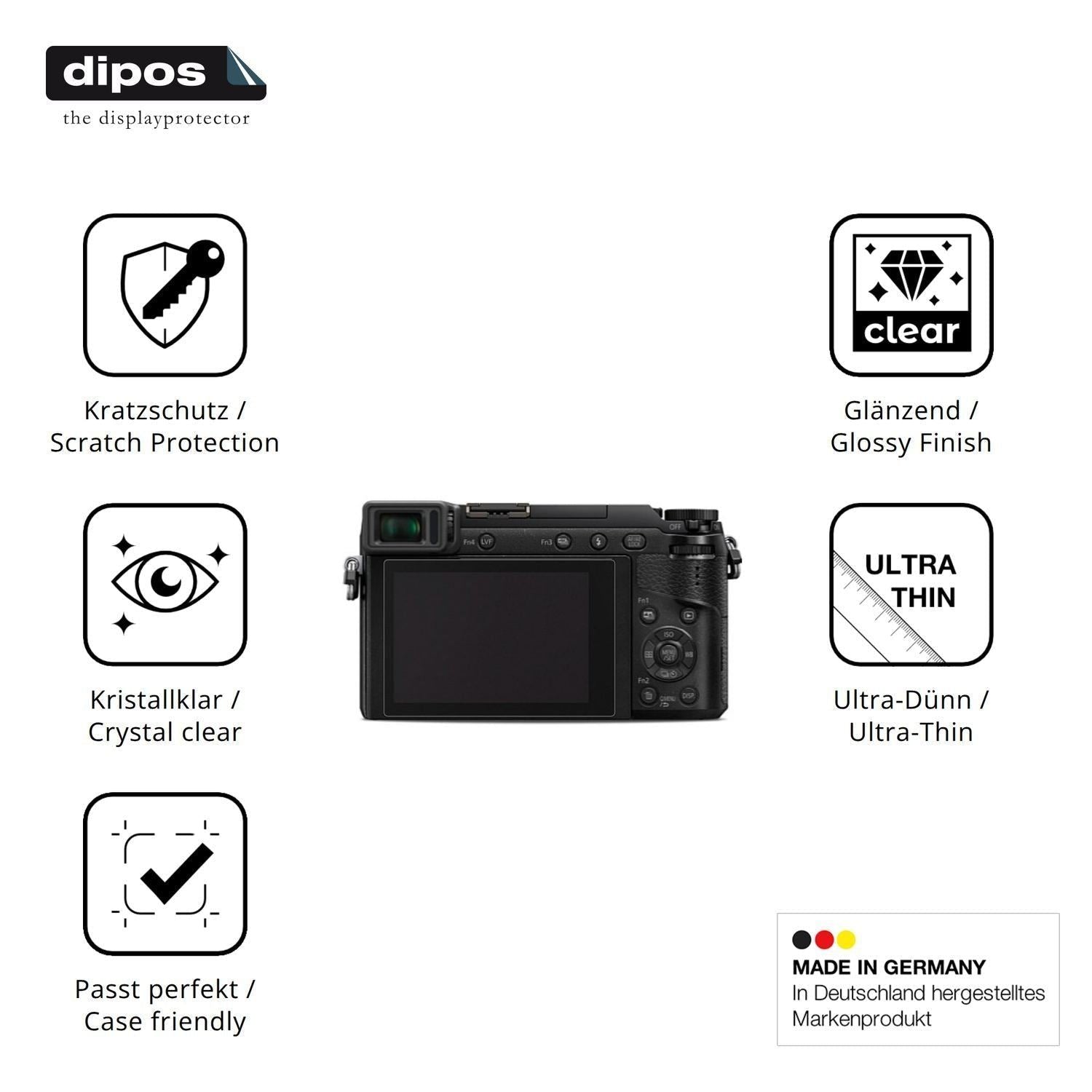 4x Schutzfolie klar für Panasonic GX80 Display-Sch (7)