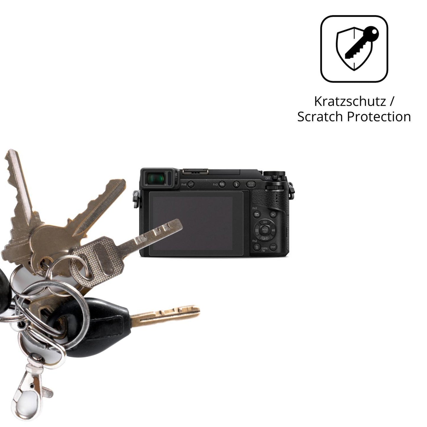 4x Schutzfolie matt für Panasonic GX80 Display-Sch (4)