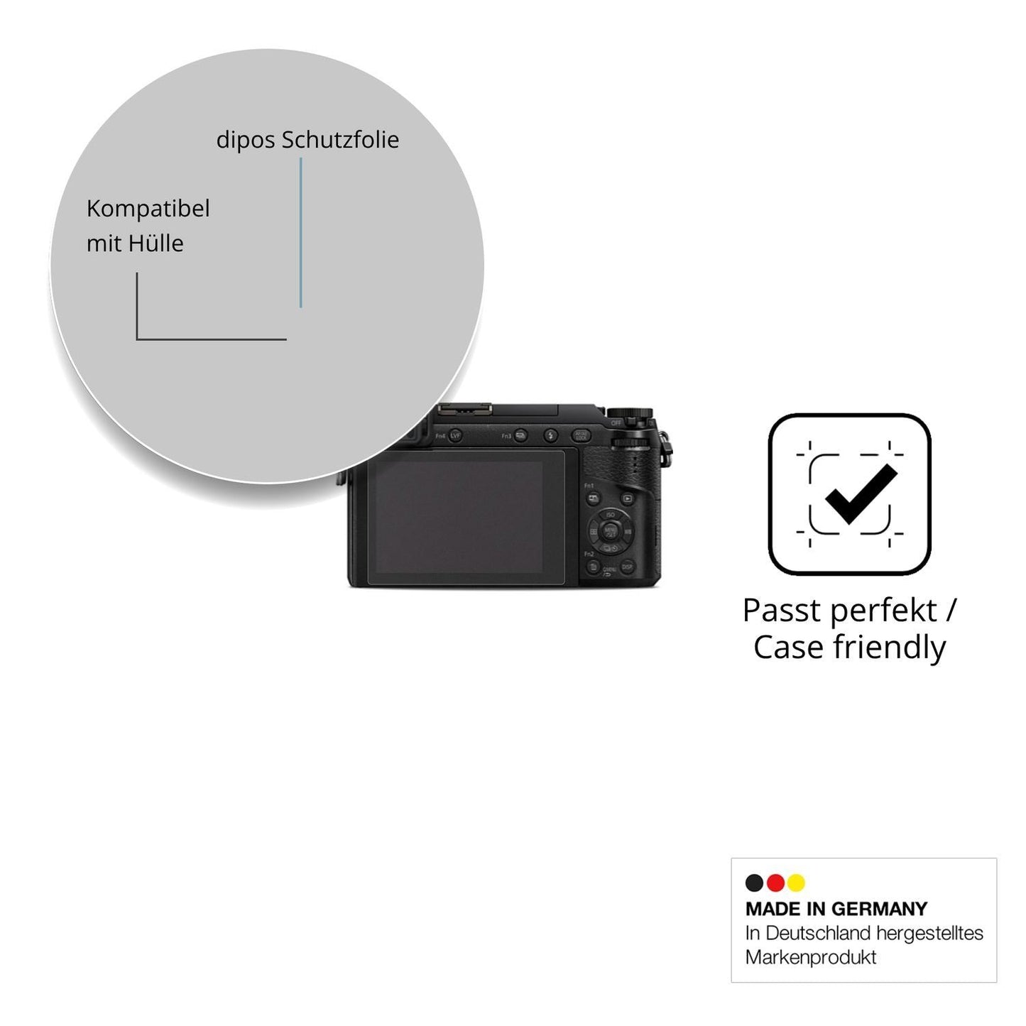4x Schutzfolie matt für Panasonic GX80 Display-Sch (6)
