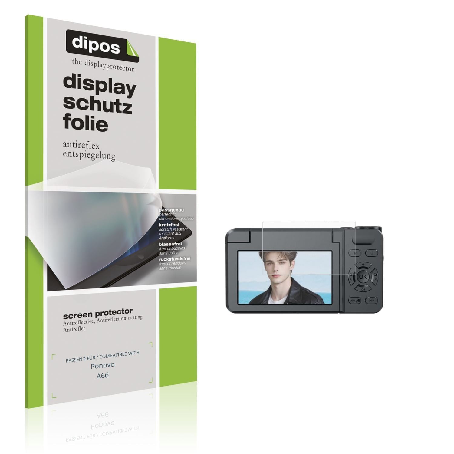 4x Schutzfolie matt für Ponovo A66 Display-Schutzf (1)