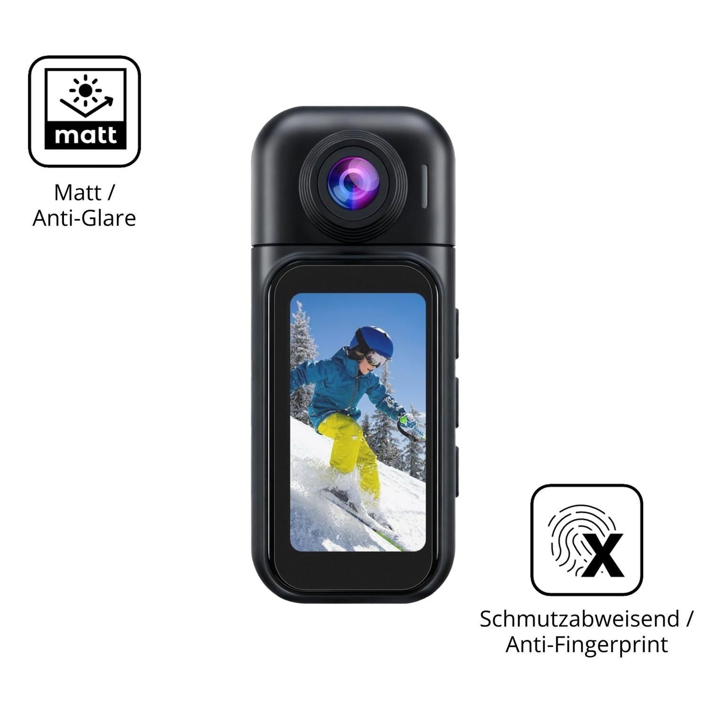 4x Schutzfolie matt für YMBZY 4K Mini Action Cam D (5)