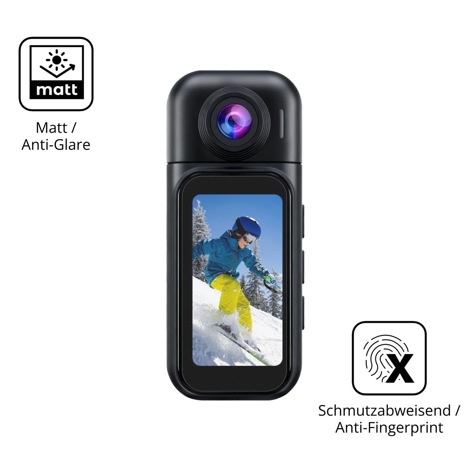 4x Schutzfolie matt für YMBZY 4K Mini Action Cam D (5)