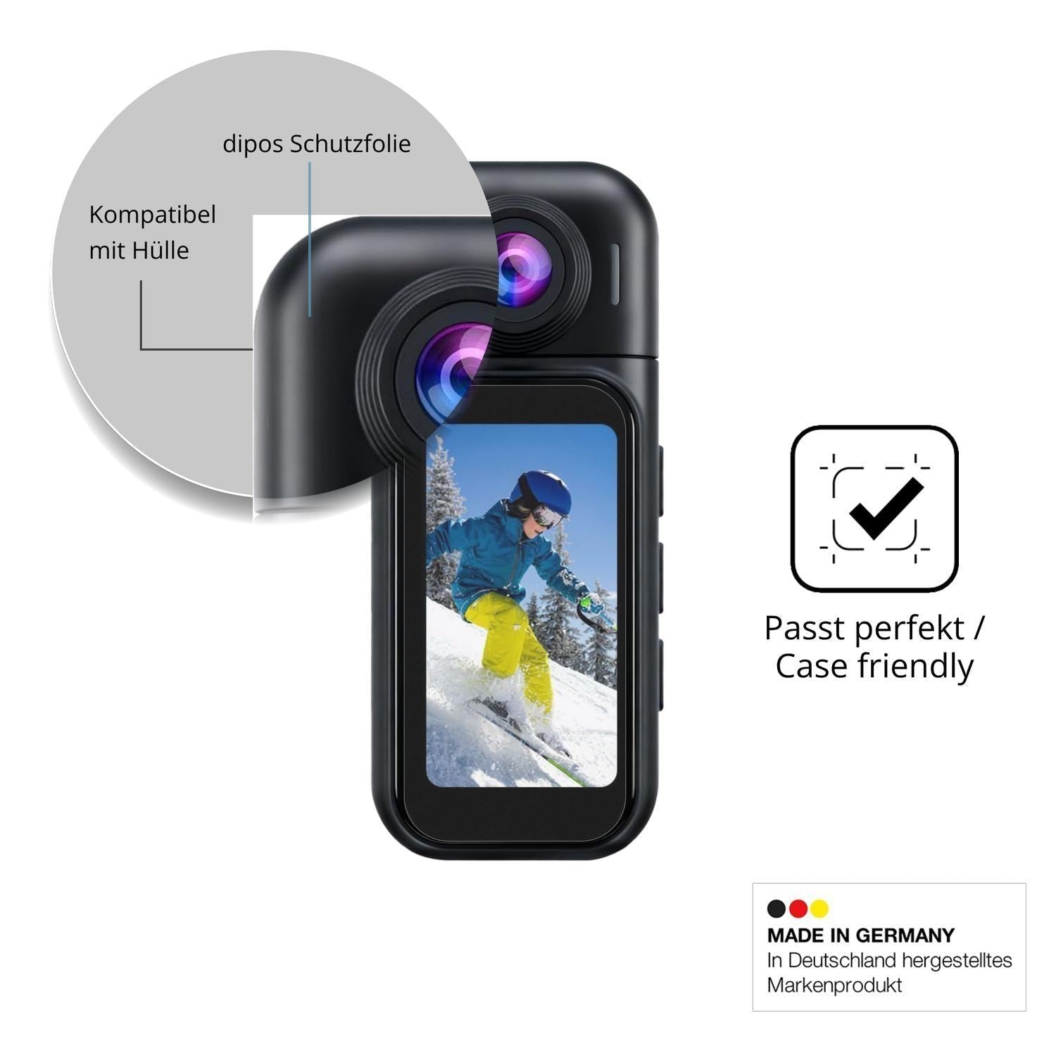 4x Schutzfolie matt für YMBZY 4K Mini Action Cam D (6)