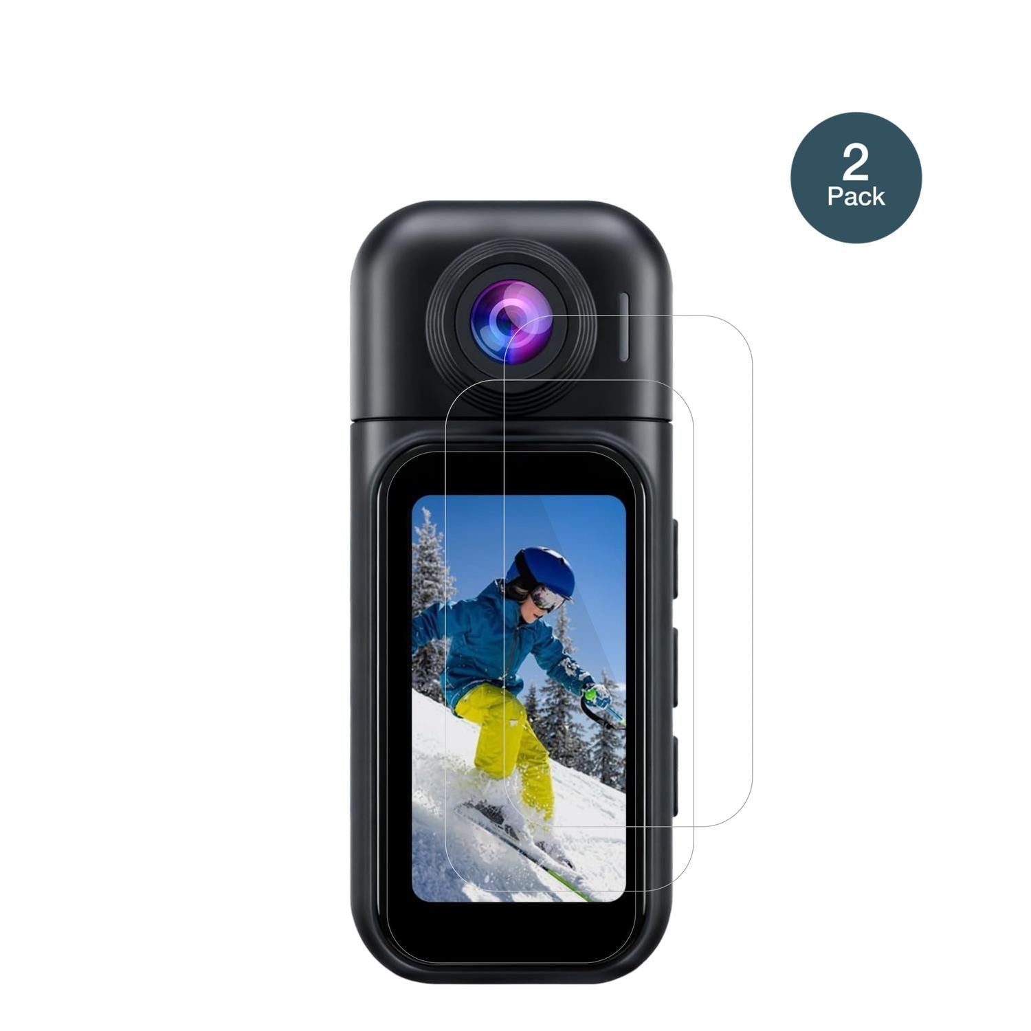 2x 9H Schutzfolie für YMBZY 4K Mini Action Cam Pan (2)