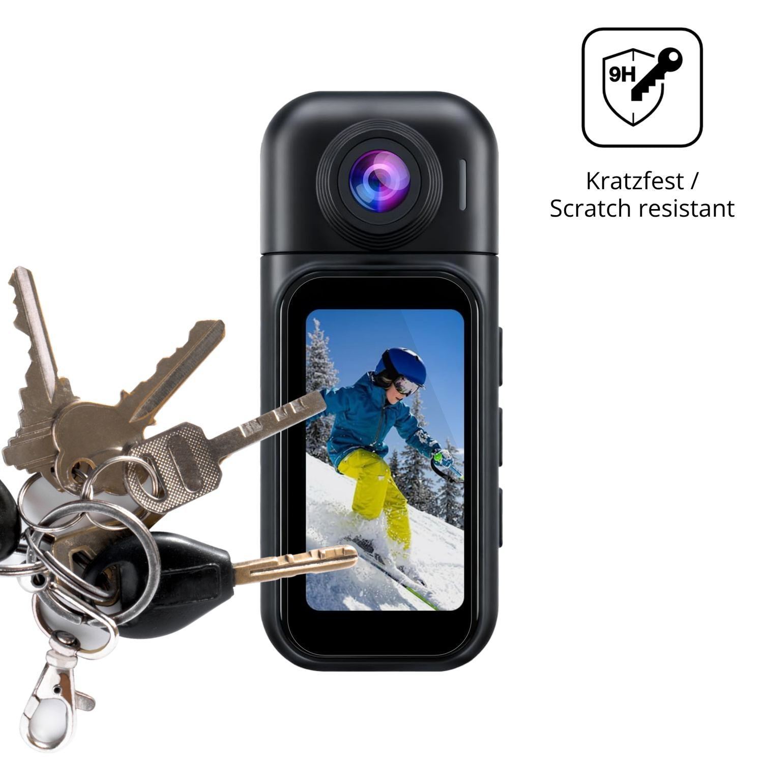 2x 9H Schutzfolie für YMBZY 4K Mini Action Cam Pan (3)