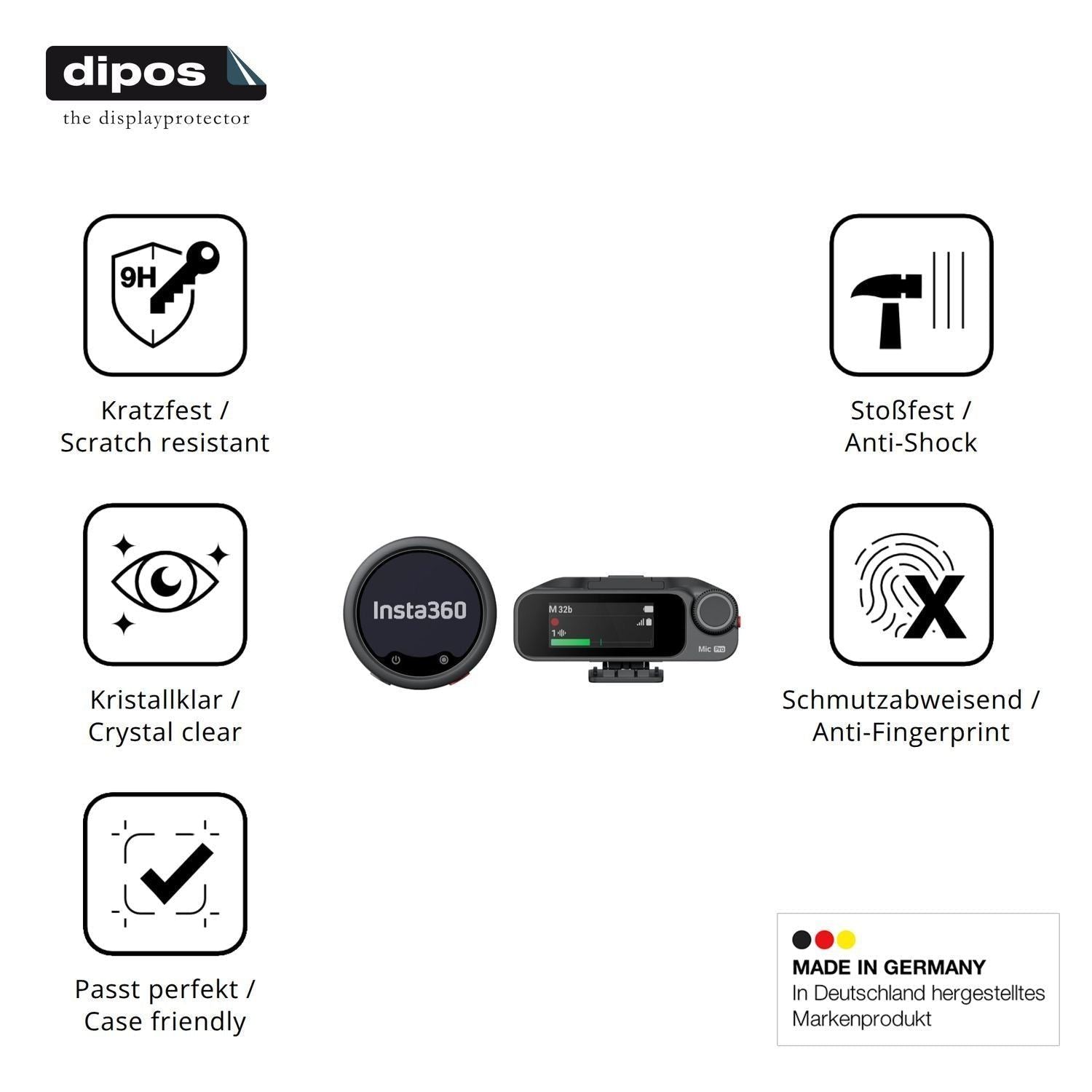 2x 9H Schutzfolie für Insta360 Mic Pro TX + RX Pan (1)