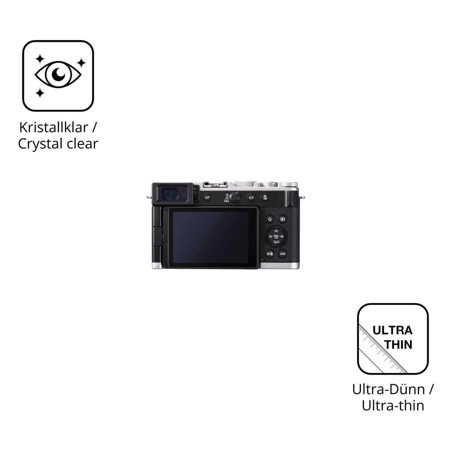 4x Schutzfolie klar für Panasonic Lumix DC-L10 Dis (5)